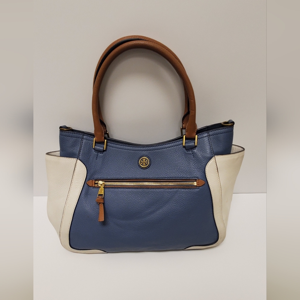Blue And White Tory Burch Sachel Originally $450